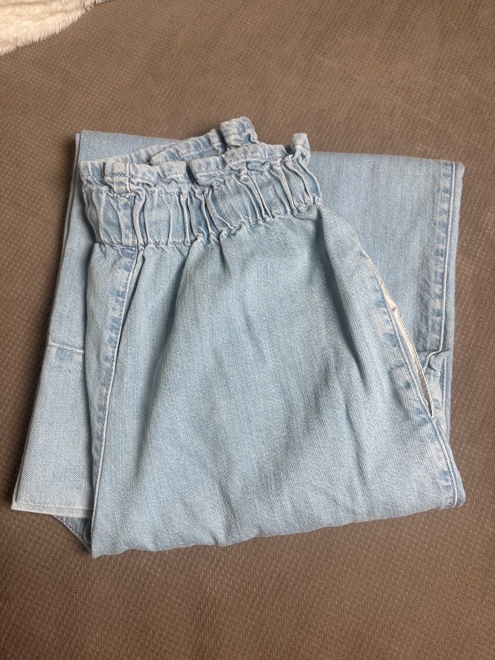Topshop Light Blue Wide Leg Jeans